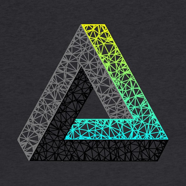 M.C. Escher Triangle (Cyan Yellow Gradient) by TRIME